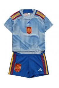 Fotbalové Dres Španělsko Dětské Venkovní Oblečení MS 2022 Krátký Rukáv (+ trenýrky)